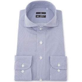 BRIEFING XLサイズ シャツ ホワイト/ネイビー 発送在庫あり】【BLACK LINE】ホリゾンタルワイドワイシャツ/ブルー