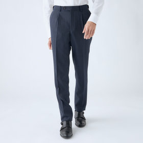 専用　スーツセレクト　タックテーパードパンツ　グレーネイビー２本セット RBC】【秋冬】ウールブレンド1タックテーパードパンツ/グレー/ウエスト