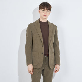 【5DAYS CLOSET】【RBC】【秋冬】2釦ジャケット/ブラウン×コーデュロイ/パッチポケット/4S SUSTAINABILITY&ECOLOGY FABRIC