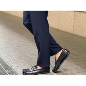 プリーツデザイン カジュアルパンツ 紺赤 選べる2丈カットできるプリーツパンツ S M L XL 【メール便対応