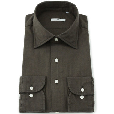 【SILVER LINE】ワイドカラーワイシャツ/カーキ