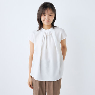 【WEB限定/OUTLET/汚れ・キズ等有】 【SL】アクセ付きフレンチ袖/ホワイト