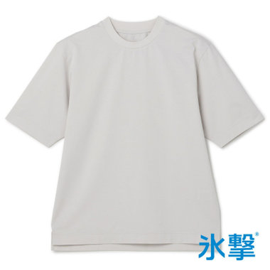 【SILVER LINE】【半袖】グレー/ クルーネック/ 酷暑対策Tシャツ「FREEZETECH 氷撃」冷感PRINT