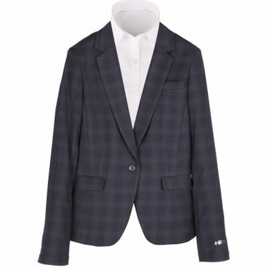 【WEB限定/OUTLET】【SKINNY】【年間】1釦シングルジャケット/ネイビー×チェック/ウォッシャブル