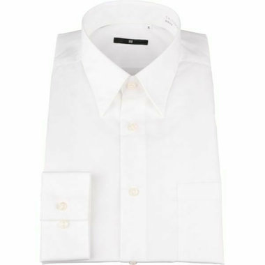 【WEB限定/OUTLET/汚れ・キズ等有】【BL-3】【形態安定】レギュラーカラードレスワイシャツ/ホワイト×ソリッド