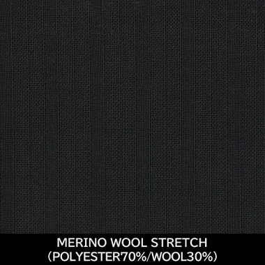 【日本製】【WOMEN'S】【パターンオーダー】【RELAX TAPERED】【春夏】スーツ/ブラック×シャドーストライプ/MERINO WOOL STRETCH (POLYESTER70% WOOL30%)