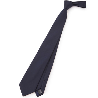 【BLACK LINE】シルクブレンドドットネクタイ 7.5cm幅/ネイビー