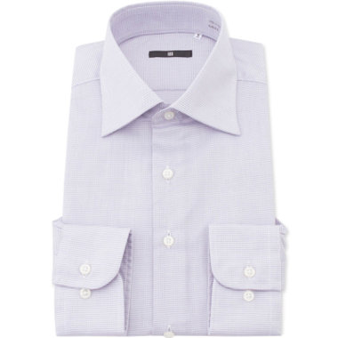 【発送在庫あり】【BLACK LINE】【形態安定】ワイドカラードレスワイシャツ/パープル×ドビー