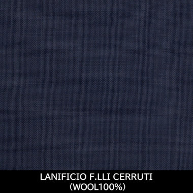 【国内縫製】【MEN'S】【パターンオーダー】【SLIM TAPERED】【春夏】スーツ/ネイビー/LANIFICIO F.LLI CERRUTI (WOOL100%)