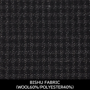 【日本製】【MEN'S】【パターンオーダー】【SKINNY】【秋冬】スーツ/グレー×チェック/BISHU FABRIC (WOOL60%/POLYESTER40%)