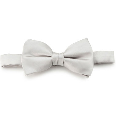 シルク蝶ネクタイ/シルバー