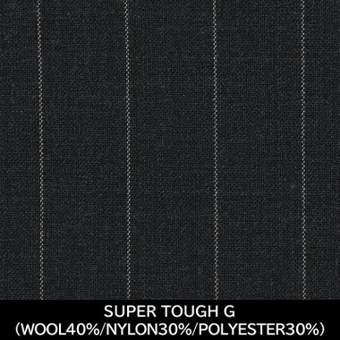 【国内縫製】【MEN'S】【パターンオーダー】【KSW】【春夏】スーツ/グレー×ストライプ/SUPER TOUGH G (WOOL40% NYLON30% POLYESTER30%)