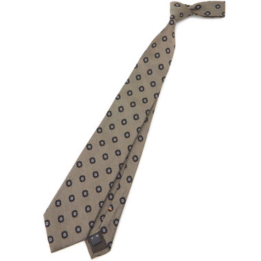 新品 ISAIA 7HOLD　 チャコールグレー　ソリッドネクタイ　極上 フレスコ ストライプ ソリッドネクタイ 丹後産 セブンフォールド