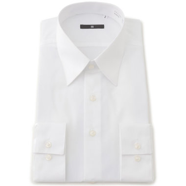 【BLACK LINE】【形態安定】レギュラーカラーワイシャツ/ホワイト