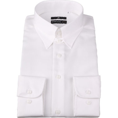 【BL】【形態安定】【ノンアイロン】タブカラードレスワイシャツ/ホワイト/NON IRON COTTON