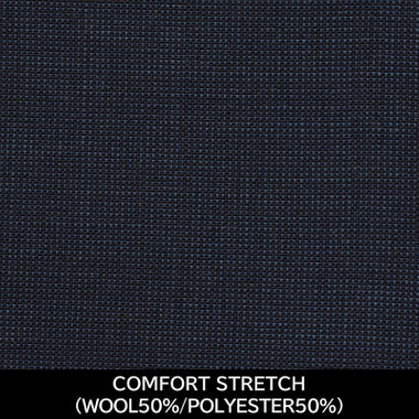 【国内縫製】【MEN'S】【パターンオーダー】【SKINNY】【春夏】スーツ/ネイビー/COMFORT STRETCH (WOOL50%/POLYESTER50%)