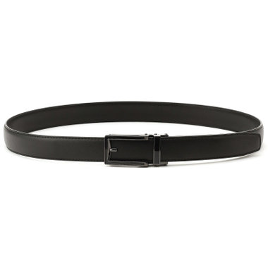 【WEB限定/OUTLET/汚れ・キズ等有】【フリーアジャスト仕様/5mm間隔/32段階】バックルベルト 2.9cm幅/ブラック(ウエスト94cmまで対応)