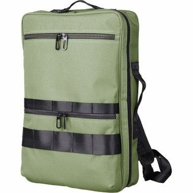 【発送在庫あり】【WEB限定/OUTLET】スケエア型3WAYバッグパック/カーキグレー