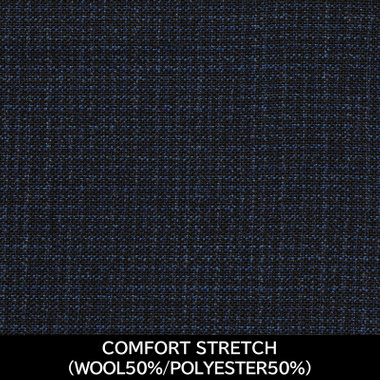 【国内縫製】【MEN'S】【パターンオーダー】【SLIM TAPERED】【春夏】スーツ/ネイビー/COMFORT STRETCH (WOOL50%/POLYESTER50%)