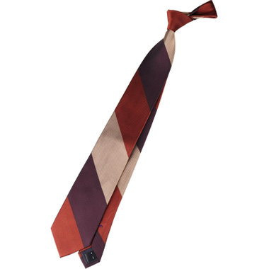 【発送在庫あり】【SL】シルクストライプネクタイ 8.0cm幅/ブラウン＆ワイン＆サンドブラウン