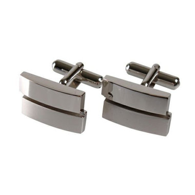 スクエアカフスボタン/シルバー