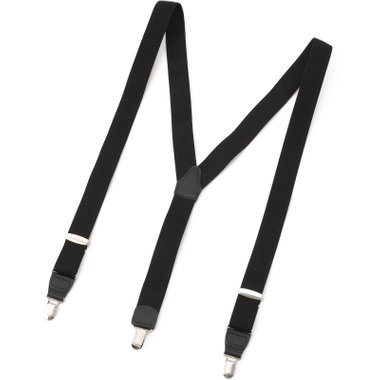 Y型サスペンダー クリップ式 3.0cm幅/ブラック