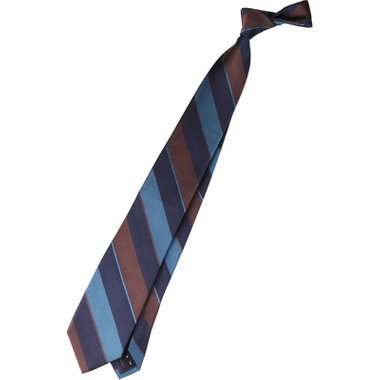 【発送在庫あり】【SL】シルクストライプネクタイ 8.0cm幅/ネイビー×ブラウン