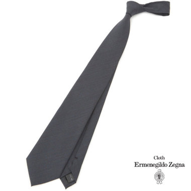 【SL】ウールシャドーストライプネクタイ 8.5cm幅/グレー/Ermenegildo Zegna TRAVELLER woven in italy