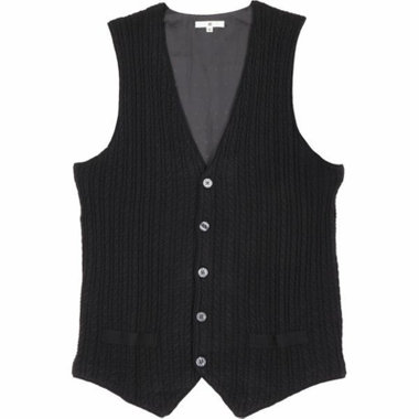WEB限定/OUTLET】【SL】ニットジレ(ベスト)/ブラック/RAUMER italian