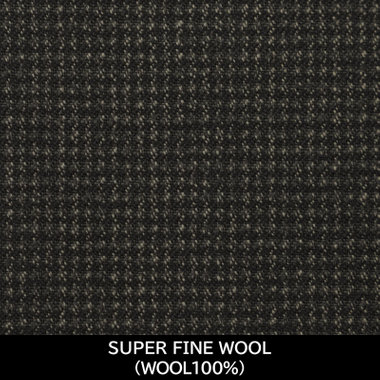 【日本製】【MEN'S】【パターンオーダー】【SLIM TAPERED】【秋冬】スーツ/ブラック＆グリーン×ハウンドトゥース/SUPER FINE WOOL (WOOL100%)