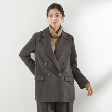 【BLACK LINE】2釦1掛けジャコット/ブラウン