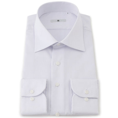 【発送在庫あり】【SILVER LINE】【形態安定】ワイドカラーワイシャツ/アイスグレー