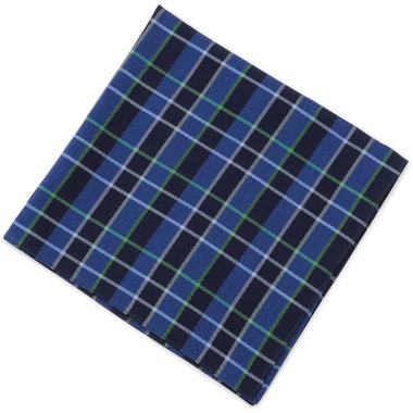 【発送在庫あり】【日本製】ハンカチ/イージーケア・吸水速乾/ネイビー×チェック