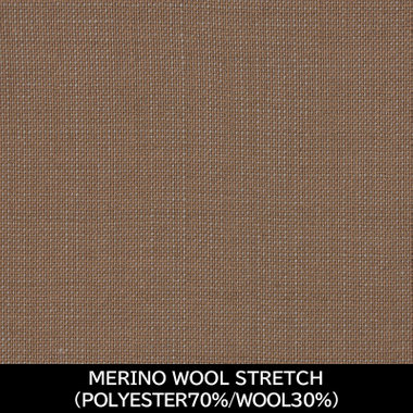 【日本製】【MEN'S】【パターンオーダー】【SKINNY】【春夏】スーツ/ブラウン/MERINO WOOL STRETCH (POLYESTER70% WOOL30%)