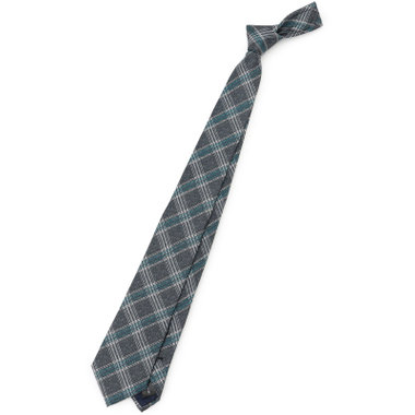 【発送在庫あり】【BL】シルクチェックネクタイ 7.5cm幅/グリーン×グレー×ホワイト