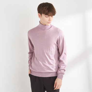 【RBC】【秋冬】ウールタートルネックニットセーター/パープル/ZEGNA BARUFFA/マシンウォッシャブル