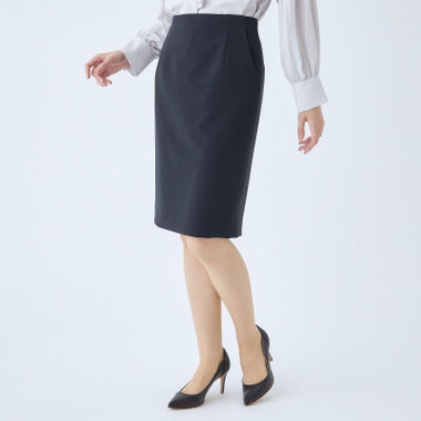 【発送在庫あり】【SL】【年間】タイトスカート/ネイビー/ウォッシャブル