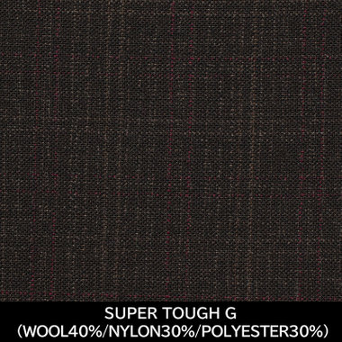 【国内縫製】【MEN'S】【パターンオーダー】【SLIM TAPERED】【春夏】スーツ/ブラウン/SUPER TOUGH G (WOOL40%/NYLON30%/POLYESTER30%)