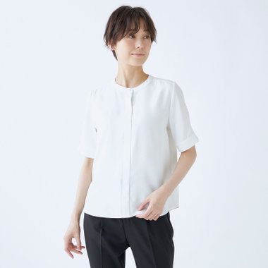 【WEB限定/OUTLET/汚れ・キズ等有】【SL/5分袖】プルオーバー/ホワイト