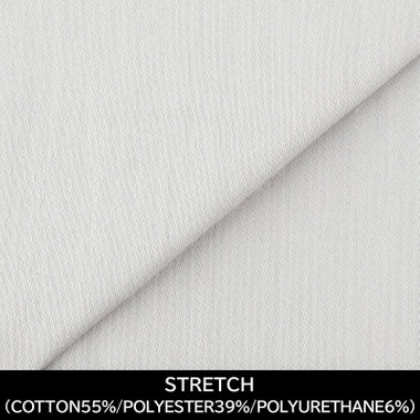 【国内縫製】【パターンオーダー】ワイシャツ/グレー/ストレッチ素材(COTTON55%/POLYESTER39%/POLYURETHANE6%)