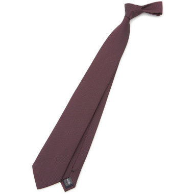 【SILVER LINE】シルクブレンドソリッド系ネクタイ 8.0cm幅/ワイン