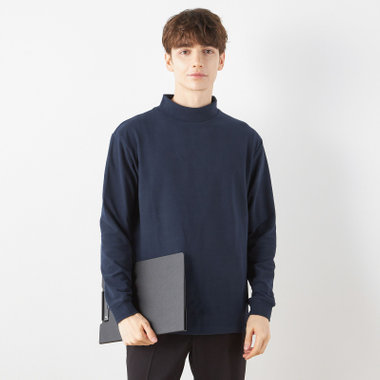 【RBC/長袖】ピーチフェイスモック/ネイビー