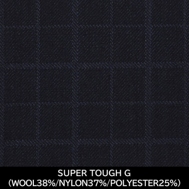【日本製】【WOMEN'S】【パターンオーダー】【RELAX TAPERED】【秋冬】スーツ/ネイビー×チェック/SUPER TOUGH G (WOOL38% POLYESTER37% NYLON25%)
