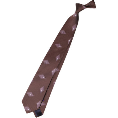 【発送在庫あり】【SL】シルク小紋ネクタイ 8.0cm幅/ブラウン+ピンク