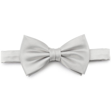  蝶ネクタイ/シルバー×サテン