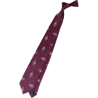 【発送在庫あり】【SL】シルク小紋ネクタイ 8.0cm幅/ワイン+パープル