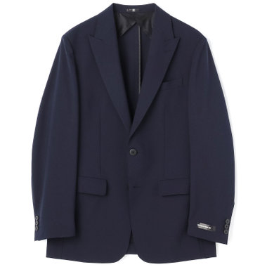 【BLACK LINE】【春夏】2釦シングルジャケット/ネイビー×シアサッカー/NEW ZEALAND WOOL MIX Super100’s
