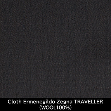 【国内縫製】【MEN'S】【パターンオーダー】【CLASSICO TAPERED S】【春夏】スーツ/ブラウン/Cloth Ermenegildo Zegna TRAVELLER (WOOL100%)