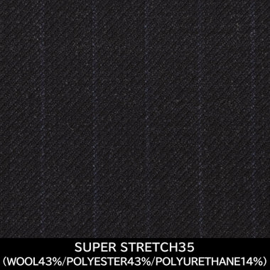 【日本製】【MEN'S】【パターンオーダー】【CLASSICO TAPERED W】【秋冬】スーツ/ネイビー×ストライプ/SUPER STRETCH35 (WOOL43% POLYESTER43%  POLYURETHANE14%)