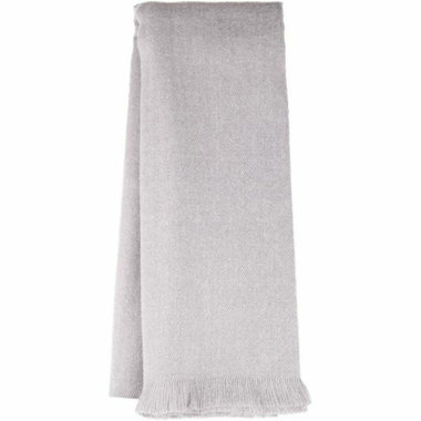 【WEB限定/OUTLET】ウールブレンドマフラー/グレー×ソリッド/63cm×183cm